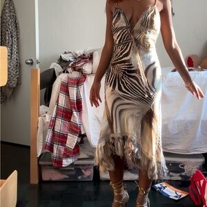 Roberto Cavalli Zebra Dress Sz medium. Message before buying!!